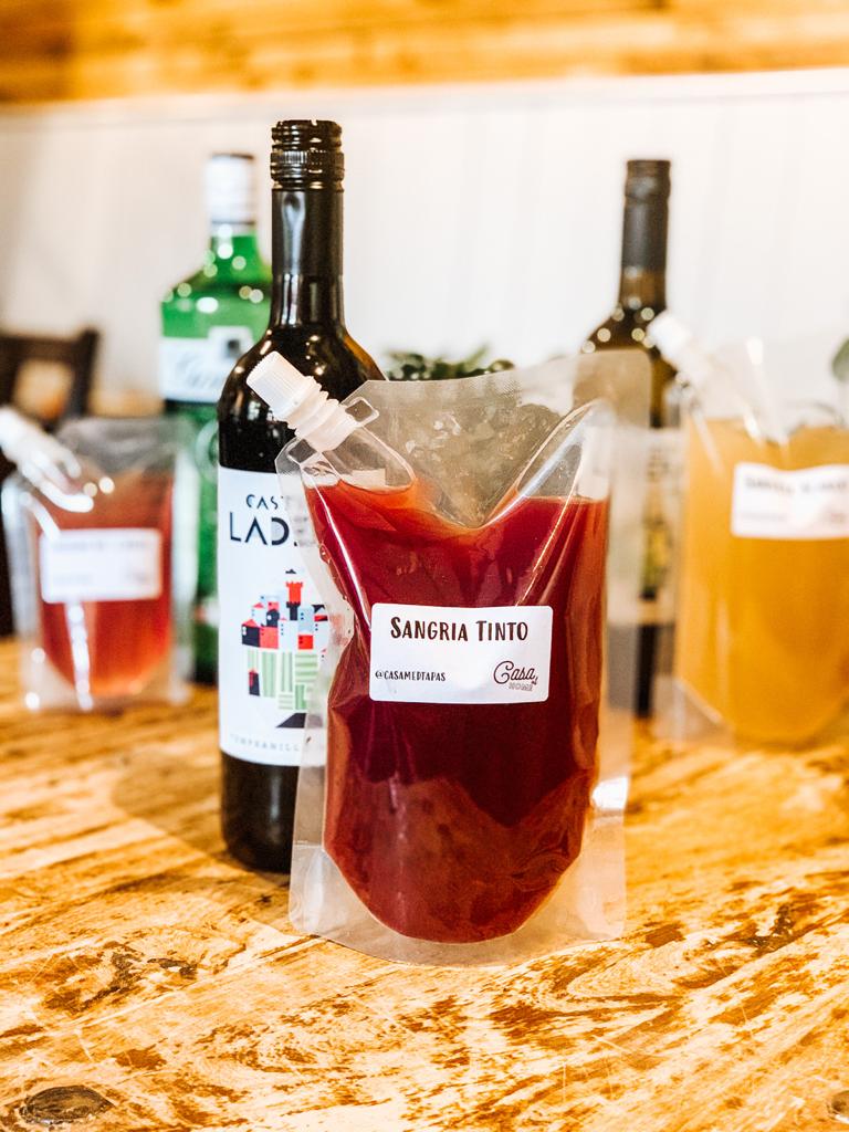 Sangria in a new arrivals pouch